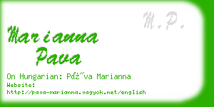 marianna pava business card